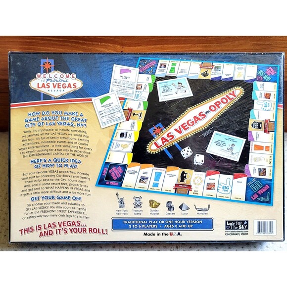 NEW SEALED LAS VEGASOPOLY VEGAS BOARD GAME GREAT FOR ANY COLLECTION - Picture 2 of 6